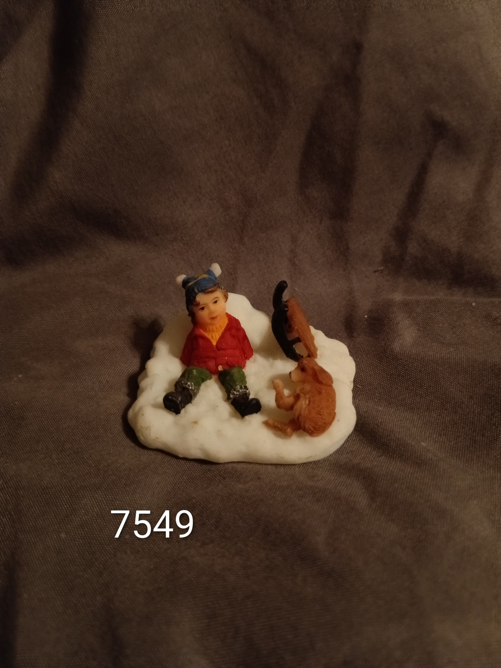 4 Piece Christmas Village Figurines